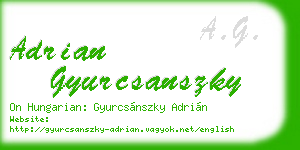 adrian gyurcsanszky business card